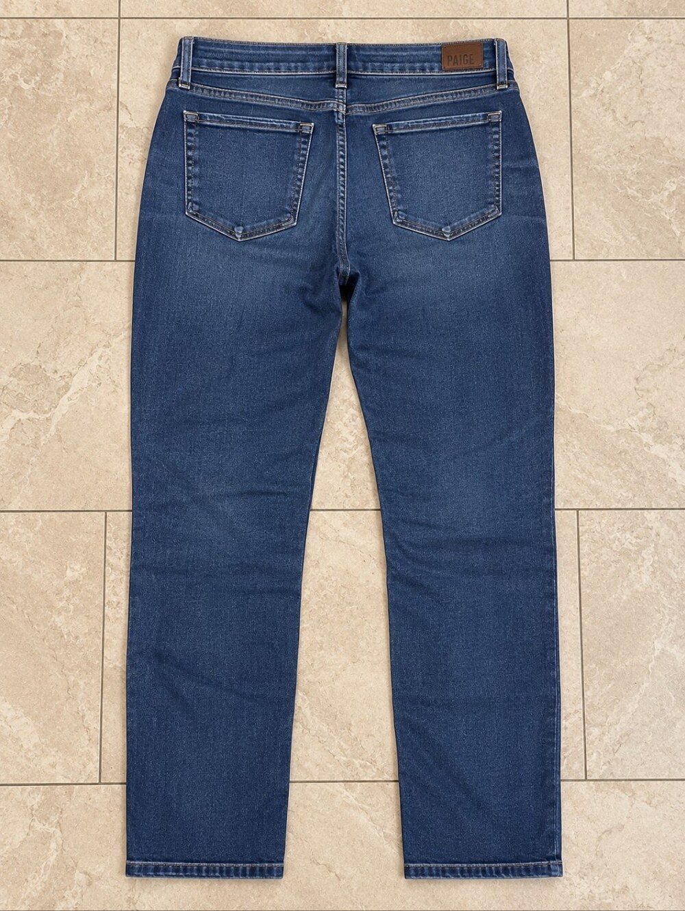 PAIGE Blue Skinny Faded Jeans. Hoxton Ankle Jeans. Super Soft Stretch. - Picture 2 of 7